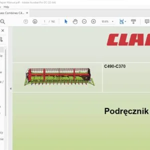 CLAAS  C490-C370 Podręcznik napraw- PDF DOWNLOAD(Polish)