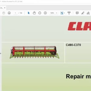 CLAAS C490-C370 REPAIR MANUAL - PDF DOWNLOAD