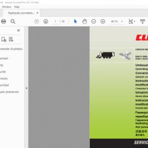 CLAAS CARGOS 9600 / 9500 / 9400 DISCO 9300 C/ 9300 RC / 9100 C AUTOSWATHER / 8600 C Hydraulic connector Conversion instructions Manual_DE_EN_FR - PDF DOWNLOAD