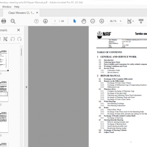 CLAAS CL 16 Planetary-steering axle Service and Repair Manual - PDF DOWNLOAD