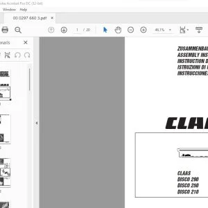 CLAAS DISCO 290 DISCO 250 DISCO 210 ASSEMBLY INSTRUCTIONS Manual - PDF DOWNLOAD