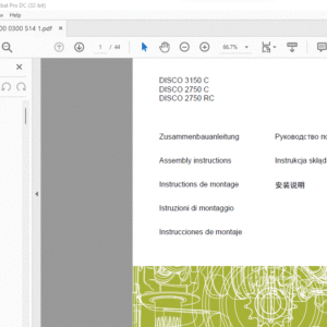 CLAAS DISCO 3150C, 2750C, 2750RC Assembly Manual PDF Download
