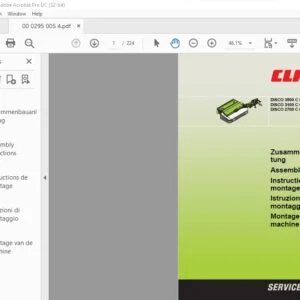 CLAAS DISCO 3500 C Contour / RC Contour DISCO 3100 C Contour / RC Contour DISCO 2700 C Contour / RC Contour  Assembly intructions Manual_DE_EN_FR_IT