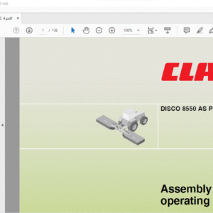 CLAAS DISCO 8550 AS Plus Assembly and operating instructions manual - PDF DOWNLOAD