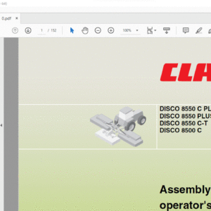 CLAAS DISCO 8550 C PLUS / 8550 C DISCO 8550 PLUS / 8550 DISCO 8550 C-T DISCO 8500 C Assembly and operator's manual - PDF DOWNLOAD