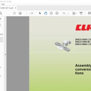 CLAAS DISCO 9300 C Duo DISCO 9300 RC Duo DISCO 8600 C Duo Assembly and conversion instructions Manual - PDF DOWNLOAD