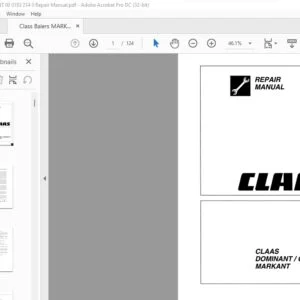 CLAAS DOMINANT /CONSTANT/ MARKANT/ Repair Manual - PDF DOWNLOAD