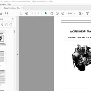 CLAAS ENGINE - TATA 497 TCIC BS-III (CEV) WORKSHOP MANUAL - PDF DOWNLOAD