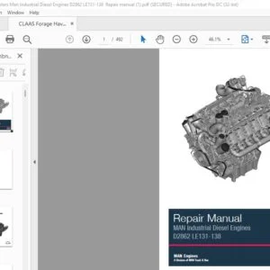 CLAAS Forage Havesters Man Industrial Diesel Engines D2862 LE131-138  Repair manual - PDF DOWNLOAD
