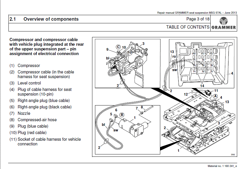 CLAAS GRAMMER seat suspension MSG 97AL Repair Manual - PDF DOWNLOAD ...