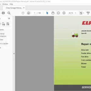 CLAAS JAGUAR 900-830 Type 493 Repair manual - PDF DOWNLOAD
