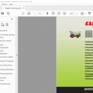 CLAAS JAGUAR 980 970 960 950 940 930 Feeder housing spring assembly Conversion instructions Manual_DE_EN_FR_IT_ES - PDF DOWNLOAD
