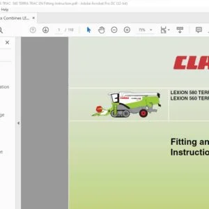 CLAAS LEXION 580 TERRA TRAC LEXION 560 TERRA TRAC Fitting and Operating Instructions Manual - PDF DOWNLOAD