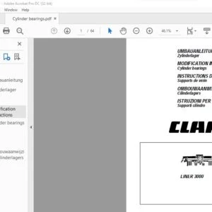 CLAAS LINER 3000 Cylinder bearings MODIFICATION INSTRUCTIONS MANUAL_DE_EN_FR - PDF DOWNLOAD