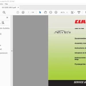 CLAAS LINER 750 TWIN ASSEMBLY INSTRUCTIONS  Manual - PDF DOWNLOAD