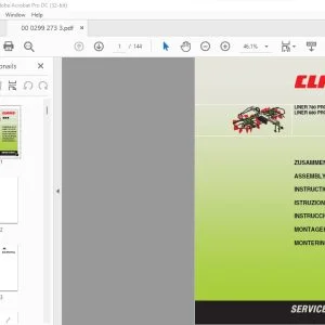 CLAAS Swather LINER 780 Profil LINER 680 Profil PROFIL ASSEMBLY INSTRUCTIONS Manual - PDF DOWNLOAD