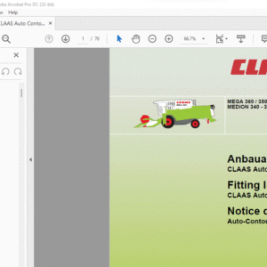CLAAS MEGA 360  350 MEDION 340 - 310 CLAAS Auto Contour Fitting Instructions Manual _DE_EN_FR - PDF DOWNLOAD