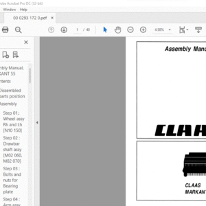CLAAS Markant 55 Assembly manual - PDF DOWNLOAD