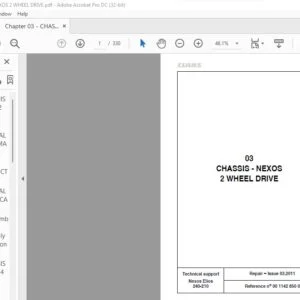 CLAAS Nexos Elios 240-210  03 CHASSIS - NEXOS 2 WHEEL DRIVE Repair Manual – PDF DOWNLOAD
