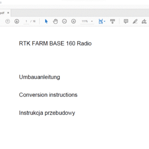 CLAAS RTK FARM BASE 160 Radio Conversion instructions Manual - PDF DOWNLOAD