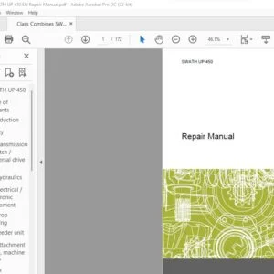 CLAAS SWATH UP 450 Repair manual - PDF DOWNLOAD