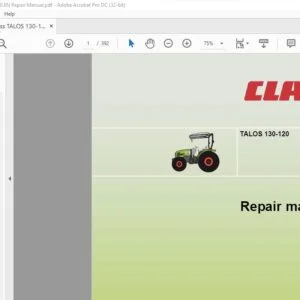CLAAS TALOS 130-120 Repair manual - PDF DOWNLOAD