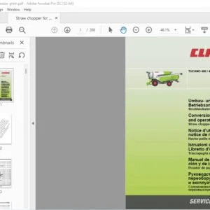 CLAAS TUCANO 480 / 470 Straw chopper for maize / grain Conversion and operator's manual_DE_EN_FR_IT_ES - PDF DOWNLOAD