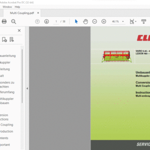 CLAAS VARIO 5.40 – 9.00 M LEXION 480 – 410 Multi Coupling Conversion Instructions Manual_DE_FR_EN - PDF DOWNLOAD