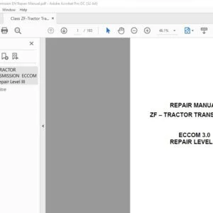 CLAAS ZF – TRACTOR TRANSMISSION Repair Manual – PDF DOWNLOAD