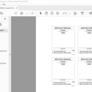 Case 1000 Crawler Service Manual 9-72142 - PDF DOWNLOAD