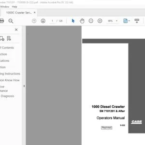 Case 1000 Diesel Crawler Operators Manual 9-222 - PDF DOWNLOAD