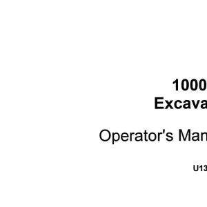 Case 1000CK Excavator Operator's Manual U1344023 - PDF DOWNLOAD