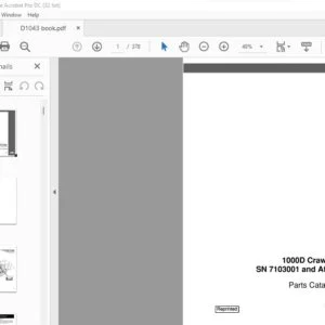 Case 1000D Crawler Parts Catalog Manual Sn 7103001 & After - PDF DOWNLOAD