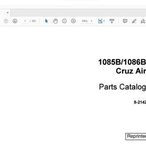 Case 1085B 1086B Cruz Air Parts Catalog Manual 8-2142 - PDF DOWNLOAD