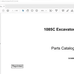 Case 1085C Excavator Parts Catalog Manual 8-5490 - PDF DOWNLOAD