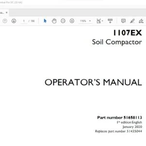 Case 1107EX Soil Compactor Operator's Manual PN 51658113 - PDF DOWNLOAD