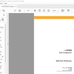 Case 1107EX Soil Compactor Service Manual 90342786 - PDF DOWNLOAD