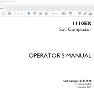 Case 1110EX Soil Compactor Operator's Manual PN 51571570 - PDF DOWNLOAD