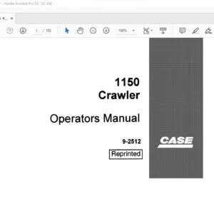Case 1150 Crawler Operators Manual 9-2515 - PDF DOWNLOAD