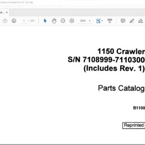 Case 1150 Crawler Parts Catalog Manual SN 7108999-7110300 - PDF DOWNLOAD