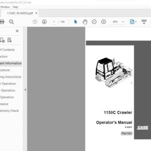 Case 1150C Crawler Operator's Manual 9-6005 - PDF DOWNLOAD