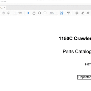 Case 1150C Crawler Parts Catalog Manual B1373 - PDF DOWNLOAD