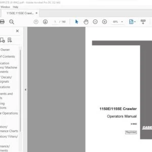 Case 1150E 1155E Crawler Operators Manual 9-9942 - PDF DOWNLOAD