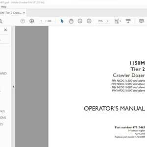 Case 1150M Tier 2 Operator's Manual PN 47713465 - PDF DOWNLOAD