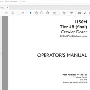Case 1150M Tier 4B (final) Crawler Dozer Operator's Manual 48149727 - PDF DOWNLOAD