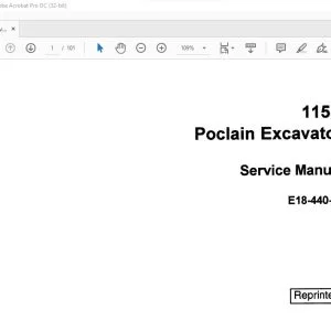 Case 115C Poclain Excavator Service Manual E18-440-29 - PDF DOWNLOAD