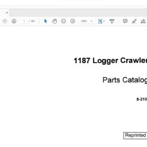 Case 1187 Logger Crawler Parts Catalog Manual 8-2100 - PDF DOWNLOAD