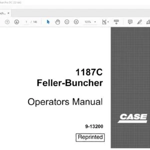 Case 1187C Feller-Buncher Operators Manual 9-13200 - PDF DOWNLOAD