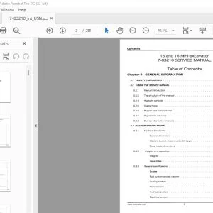 Case 15 & 16 Mini Excavator Service Manual 7-83210 - PDF DOWNLOAD