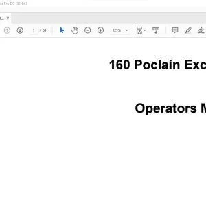 Case 160 Poclain Excavator Operators Manual S406300 - PDF DOWNLOAD
